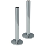 JTP Pair of Chrome Pipe & Flanges Cut Out